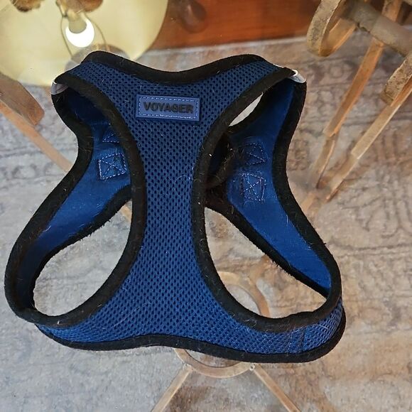 Friends Forever Red and Black Plaid Dog Coat with Navy Harness - Picture 8 of 9